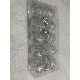 Gold Foil 10 LED Globe String Lights, 6.5FT Battery Operated Fairy Lights, Warm White 3000K Christmas Decor Lights