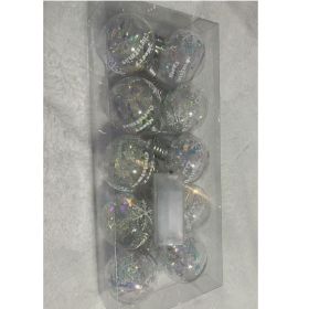 Letter Snowflake 10 LED Globe String Lights, 6.5FT Battery Operated Fairy Lights, Warm White 3000K Christmas Decor Lights