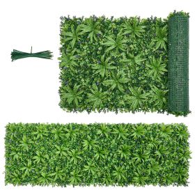 Artificial Plant Wall, 40 x 120 in Artificial Boxwood Panels, Sun Protection Greenery Backdrop Privacy Hedge Fence, Fake Grass Screen for Wedding