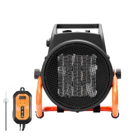 Greenhouse Heater with Thermostat, 1500W PTC Fast Heating with Overheat Protection, 3-Speed Setting Small Grow Tent Heater