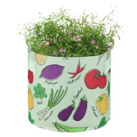 5Pack Garden 5Gallon 3Gallon Grow Bags, Heavy Duty Printed Fabric Plant Pots With Handles, Reusable Breathable Planter Buckets For Tomato Vegetable Fl (Option: Green-5Gallon)
