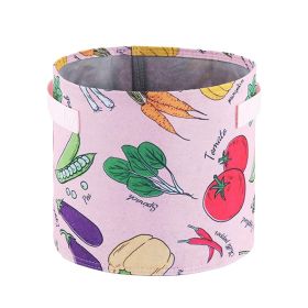 5Pack Garden 5Gallon 3Gallon Grow Bags, Heavy Duty Printed Fabric Plant Pots With Handles, Reusable Breathable Planter Buckets For Tomato Vegetable Fl (Option: Pink-5Gallon)