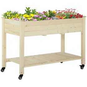 PieceRaised Garden Bed with (Color: as picture)